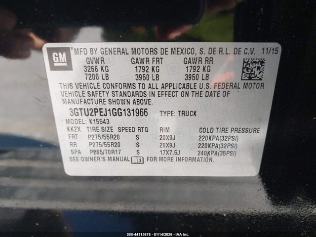 3GTU2PEJ1GG131966 GMC Sierra 1500 Denali