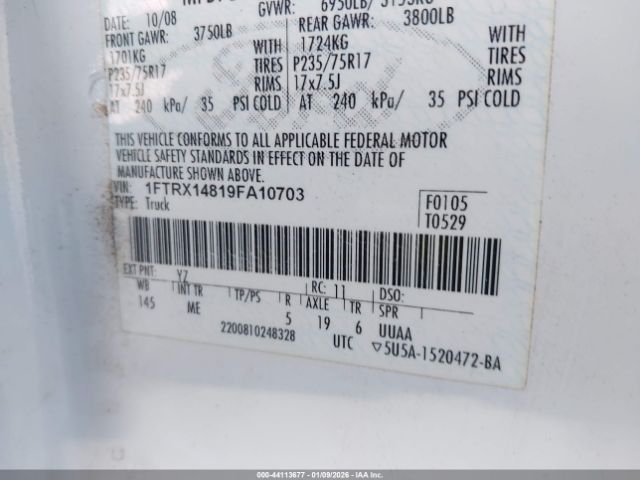 2009 FORD F-150 1FTRX14819FA10703 Photo 8