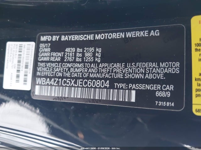 WBA4Z1C5XJEC60804 BMW 430I