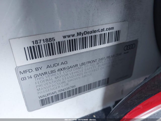 2014 AUDI A4 WAUFFAFL1EN036786 Photo 8