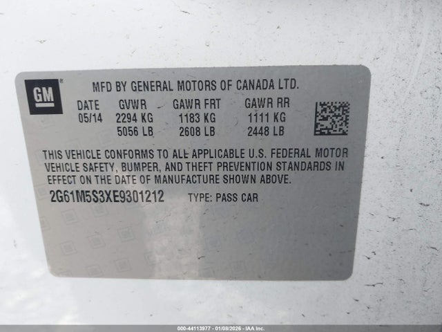 2014 CADILLAC XTS 2G61M5S3XE9301212 Photo 8