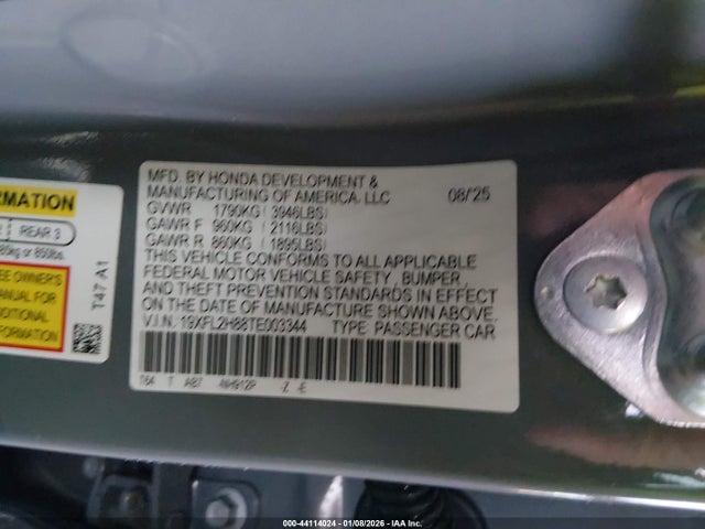 Honda Civic Sport 2026 19XFL2H88TE003344 Image 9
