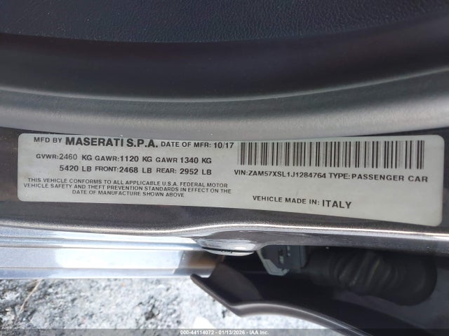 2018 MASERATI GHIBLI ZAM57XSL1J1284764 Photo 8