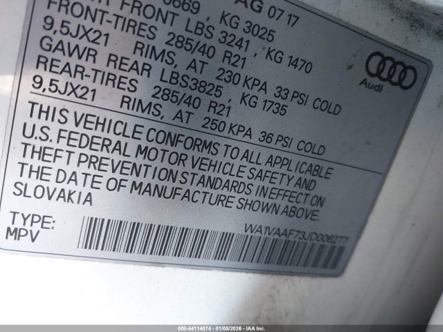 2018 AUDI Q7 WA1VAAF73JD006277 Photo 8