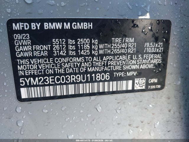 5YM23EC03R9U11806 BMW X4 M