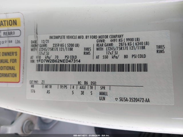 2022 FORD F-250 1FD7W2B62NED47314 Photo 8