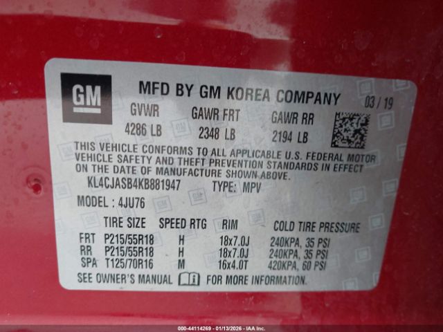 2019 BUICK ENCORE KL4CJASB4KB881947 Photo 8