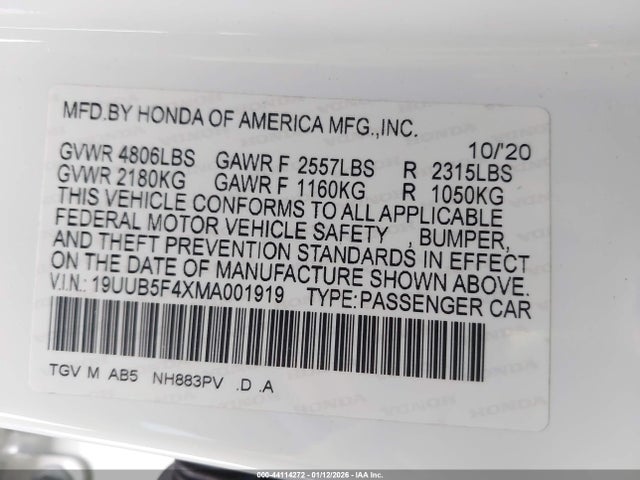 2021 ACURA TLX 19UUB5F4XMA001919 Photo 8