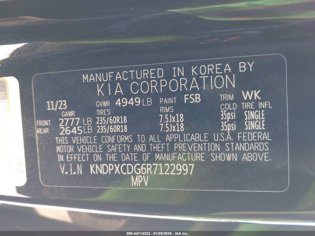 KNDPXCDG6R7122997 KIA Sportage Hybrid Sx-prestige