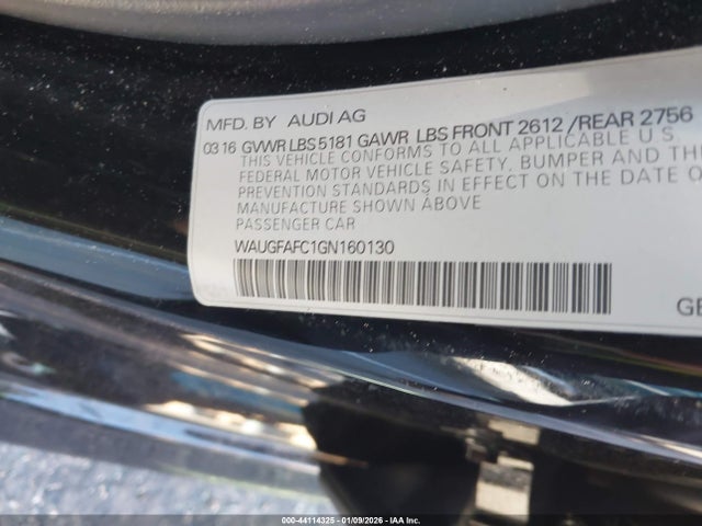Продажа на аукционе авто 2016 Audi A6 2.0t Premium Plus, vin: WAUGFAFC1GN160130, номер лота: 44114325