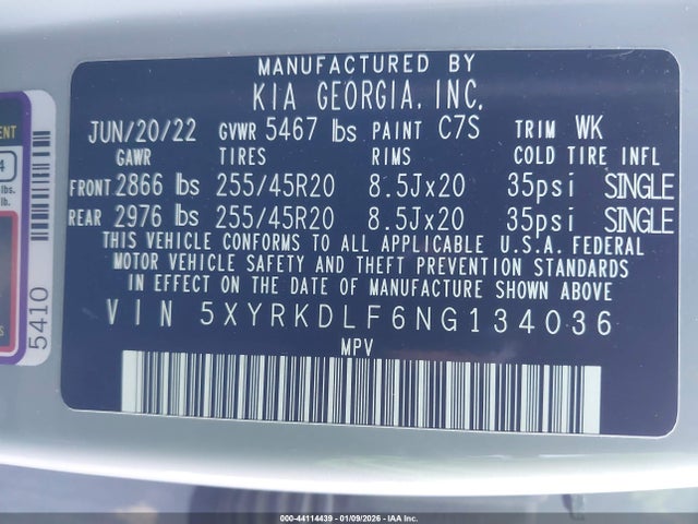 5XYRKDLF6NG134036 KIA Sorento X-line Sx Prestige