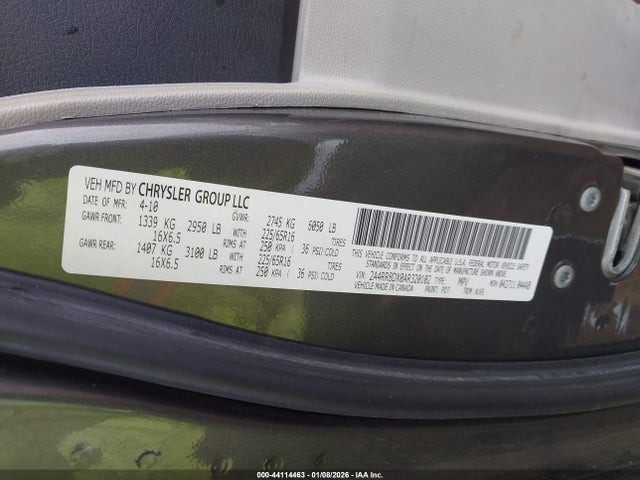 Продаж на аукціоні авто 2010 Chrysler Town & Country Touring Plus, vin: 2A4RR8DX0AR320102, номер лоту: 44114463
