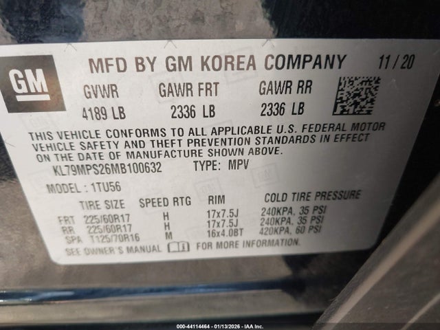 2021 CHEVROLET TRAILBLAZER KL79MPS26MB100632 Photo 8