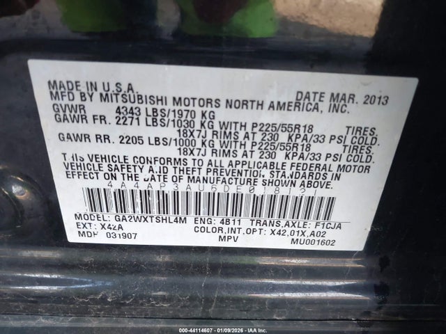 2013 MITSUBISHI OUTLANDER SPORT 4A4AP3AU6DE018121 Photo 8