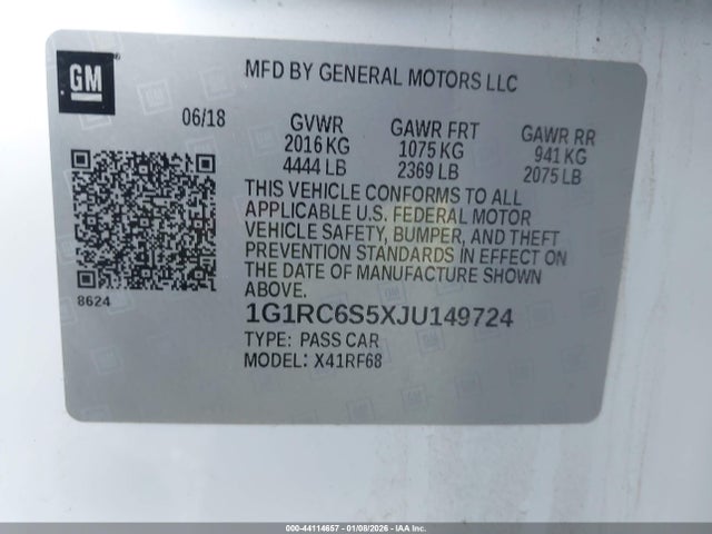 1G1RC6S5XJU149724 Chevrolet VOLT LT
