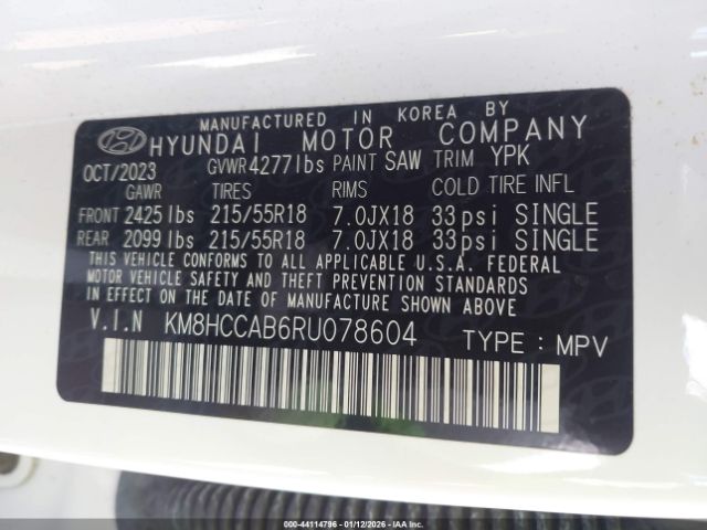 2024 HYUNDAI KONA KM8HCCAB6RU078604 Photo 8