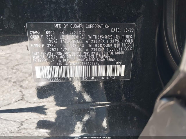 4S4WMASD6R3402875 Subaru Ascent Limited 7-passenger