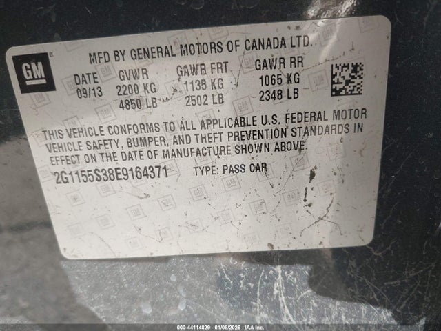 Chevrolet IMPALA 2LZ 2014 2G1155S38E9164371 Image 9
