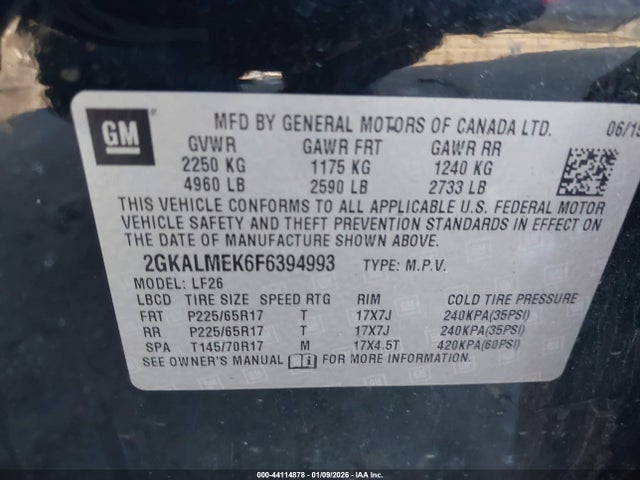 2GKALMEK6F6394993 GMC Terrain Sle-1