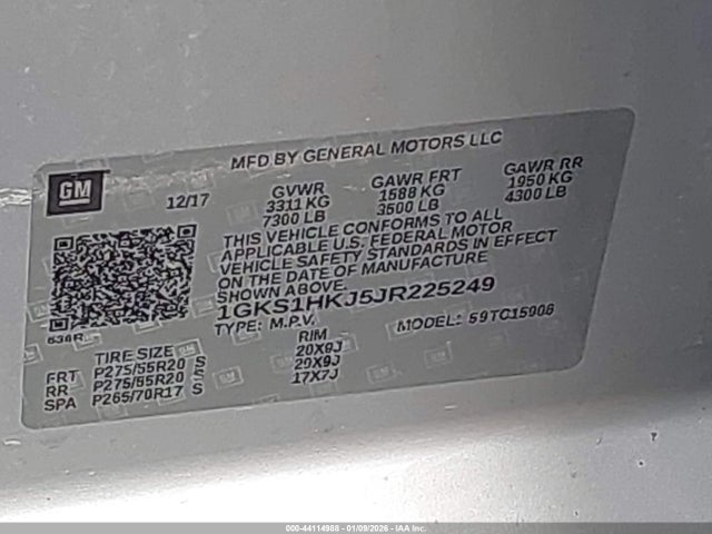 2018 GMC YUKON XL 1GKS1HKJ5JR225249 Photo 8