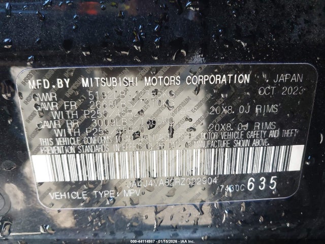 2024 MITSUBISHI OUTLANDER JA4J4VA82RZ022904 Photo 8