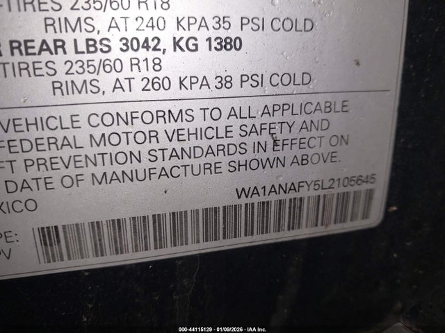 2020 AUDI Q5 WA1ANAFY5L2105645 Photo 8