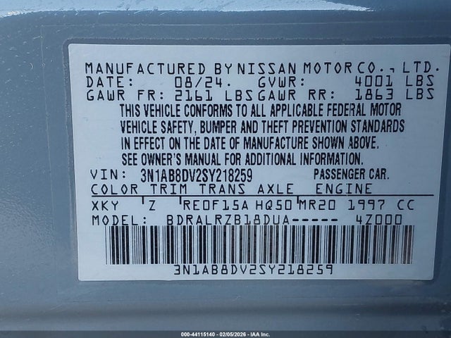Nissan SENTRA SR 2025 3N1AB8DV2SY218259 Image 9