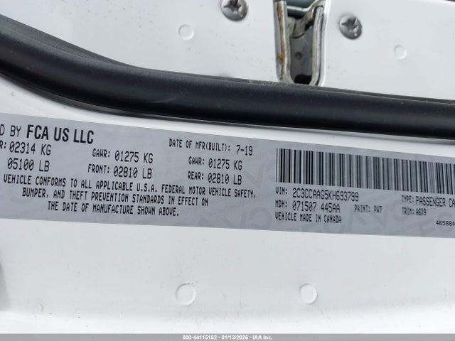 2019 CHRYSLER 300 2C3CCAAG5KH693799 Photo 8