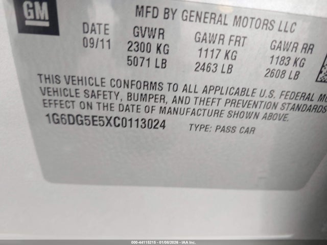 2012 CADILLAC CTS 1G6DG5E5XC0113024 Photo 8