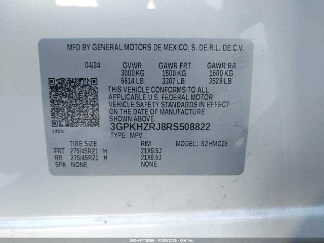 3GPKHZRJ8RS508822 Honda Prologue Elite