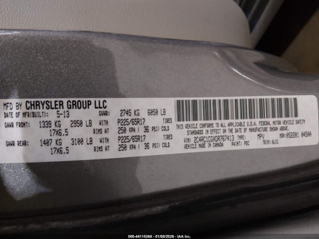 2013 CHRYSLER TOWN & COUNTRY 2C4RC1CGXDR767413 Photo 8