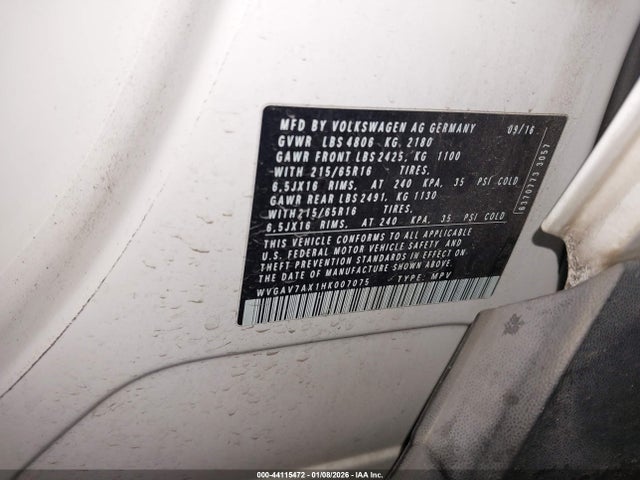 2017 VOLKSWAGEN TIGUAN WVGAV7AX1HK007075 Photo 8