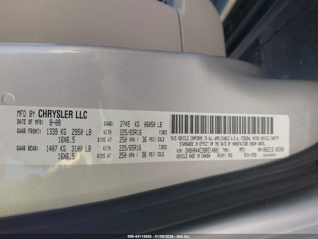 2009 CHRYSLER TOWN & COUNTRY 2A8HR44E39R514801 Photo 8