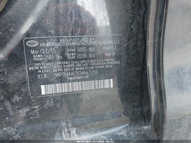 Hyundai ELANTRA SE 2016 5NPDH4AE1GH667250 Image 9