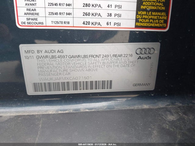 2012 AUDI A3 WAUKJAFMXCA071501 Photo 8
