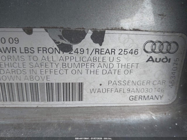 2010 AUDI A4 WAUFFAFL9AN030146 Photo 8