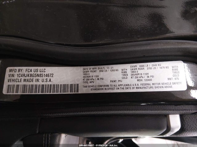 2022 JEEP GRAND CHEROKEE L 1C4RJKBG5N8514672 Photo 8