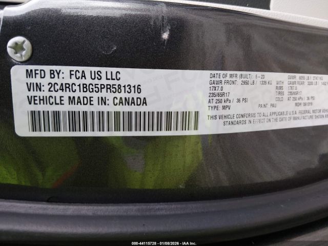 2023 CHRYSLER PACIFICA 2C4RC1BG5PR581316 Photo 8