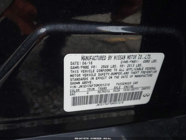 2016 INFINITI Q50 JN1EV7AP7GM301219 Photo 8