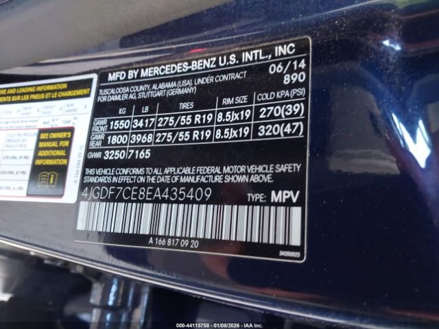 2014 MERCEDES-BENZ GL 450 4JGDF7CE8EA435409 Photo 8