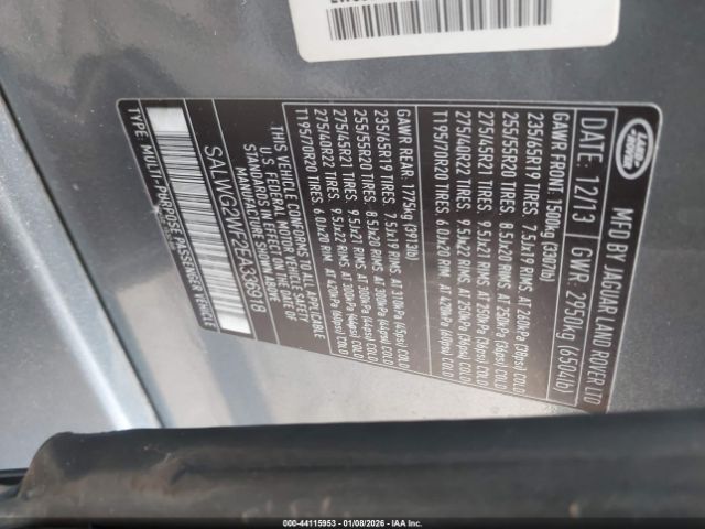 2014 LAND ROVER RANGE ROVER SPORT SALWG2WF2EA336918 Photo 8