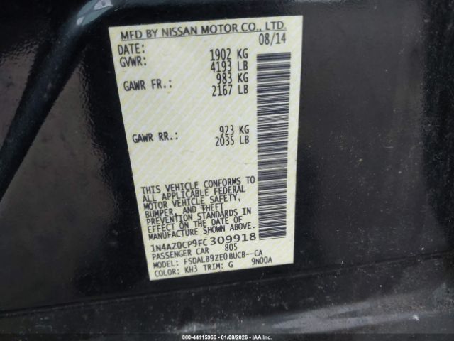 2015 NISSAN LEAF 1N4AZ0CP9FC309918 Photo 8