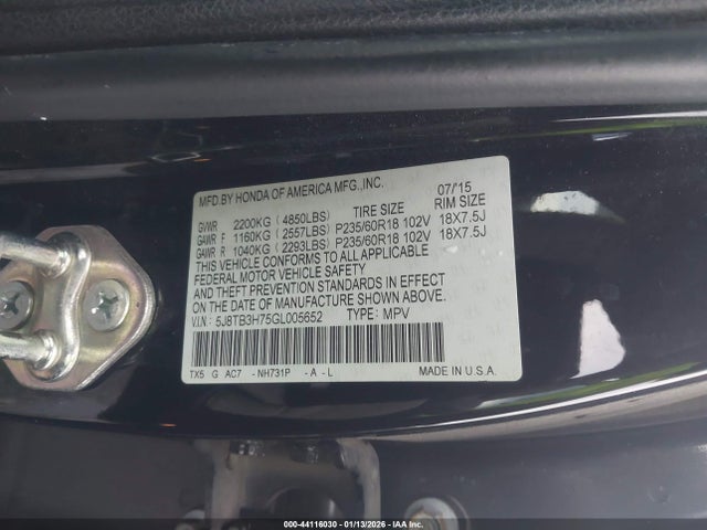 2016 ACURA RDX 5J8TB3H75GL005652 Photo 8