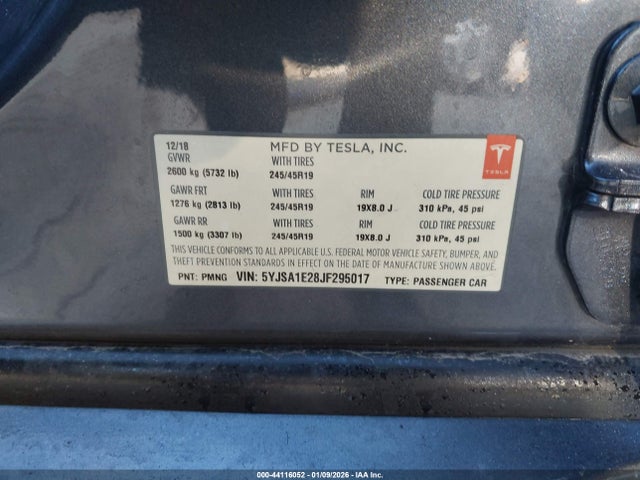 2018 TESLA MODEL S 5YJSA1E28JF295017 Photo 8