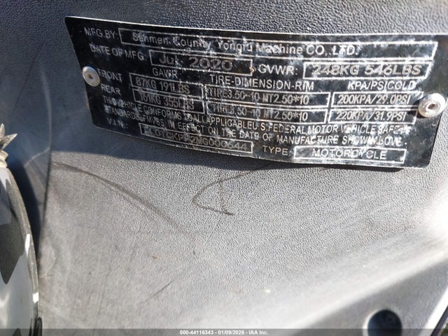 2021 YONGFU YN150T LL0TCKPF2MG000644 Photo 9