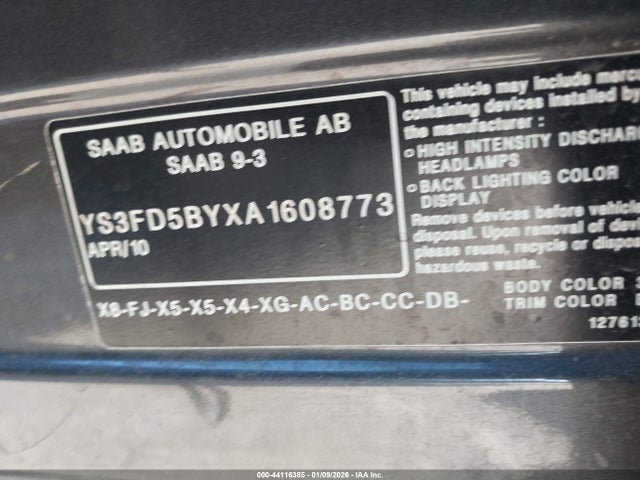 2010 SAAB 9-3X YS3FD5BYXA1608773 Photo 8