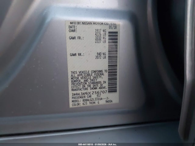 1N4AL3AP6JC256707 Nissan Altima 2.5 S
