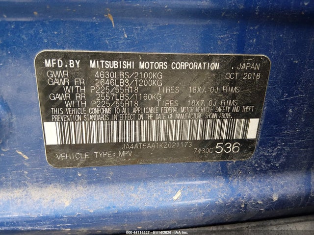 2019 MITSUBISHI ECLIPSE CROSS JA4AT5AA1KZ021173 Photo 8