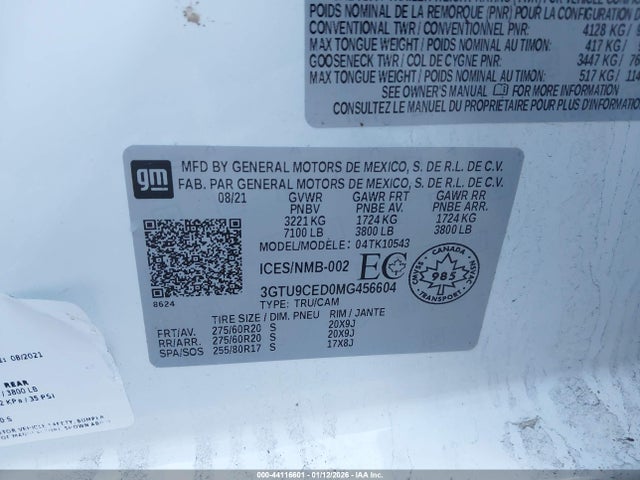 2021 GMC SIERRA 1500 3GTU9CED0MG456604 Photo 8