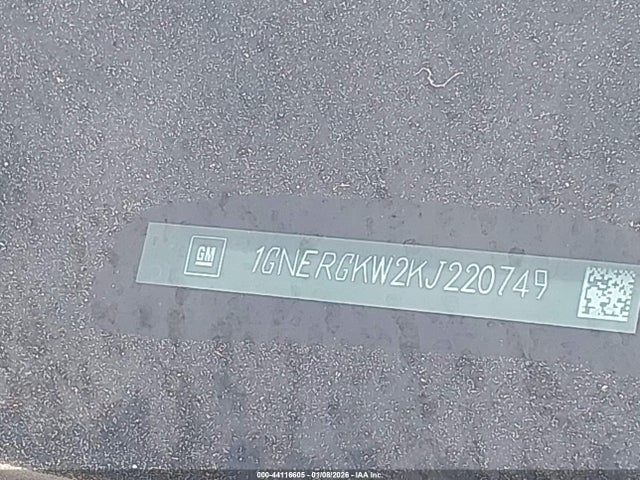 44116605 :رقم المزاد ، 1GNERGKW2KJ220749 vin ، 2019 Chevrolet Traverse 1lt مزاد بيع
